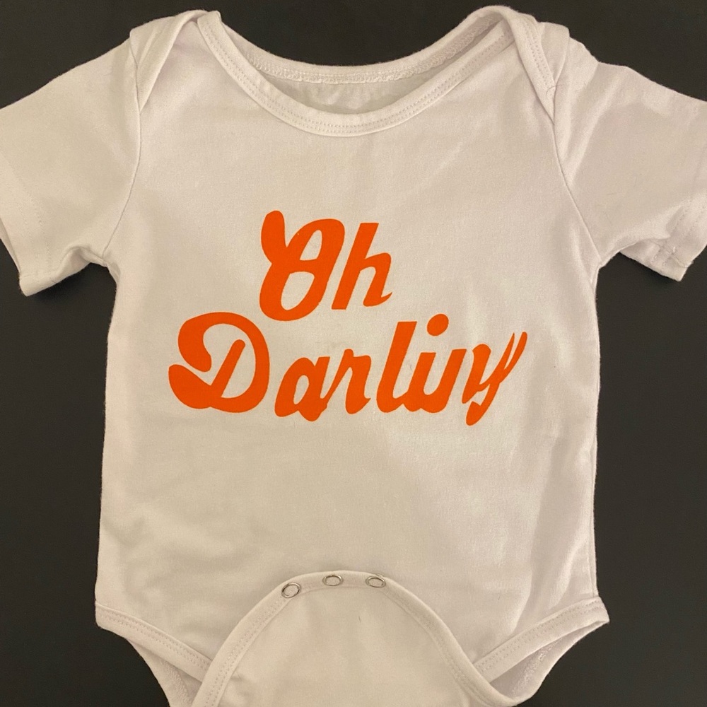 Oh darling printed onesie- 6-9 months